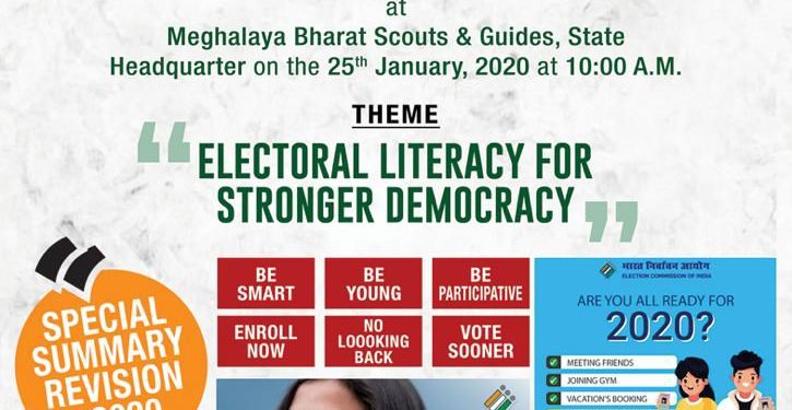 Meghalaya : State level National Voters Day  2020 programme  on Saturday
