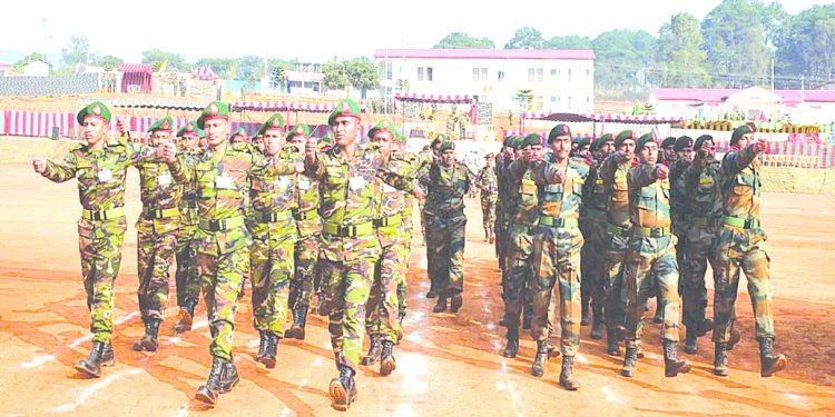 Meghalaya : Indo – Bangla army contingents converge at Umroi