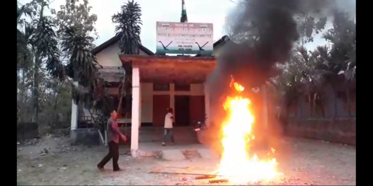 Assam BTC Polls 2020 :BPF supporters object to Raju Bharal’s nomination ; attempt to burn Dhira block office