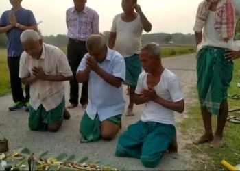 COVID 19 : With no known medicinal cure  , residents of Kokrajhar offer puja and surrender to Almighty God
