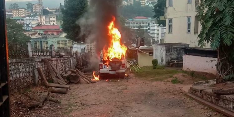 Meghalaya : 28-year-old Man Stabbed and Shops Set Ablaze in Shillong  Clashes