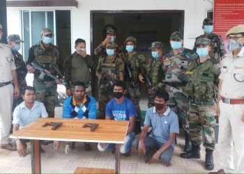 Assam : Four  former militants held  along with arms in Baksa