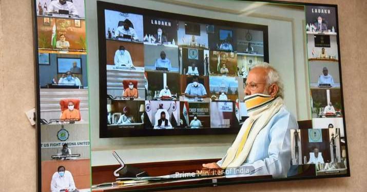 PM  Modis Interact With State CMs  Underway on Lockdown Exit Strategy
