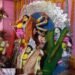 Assam : Ma Durga  in  traditional  Bodo Aronai & Gamosa