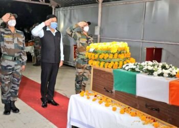 Martyr Army havildar Haradhan Roy’s mortal remains  reaches  Assam