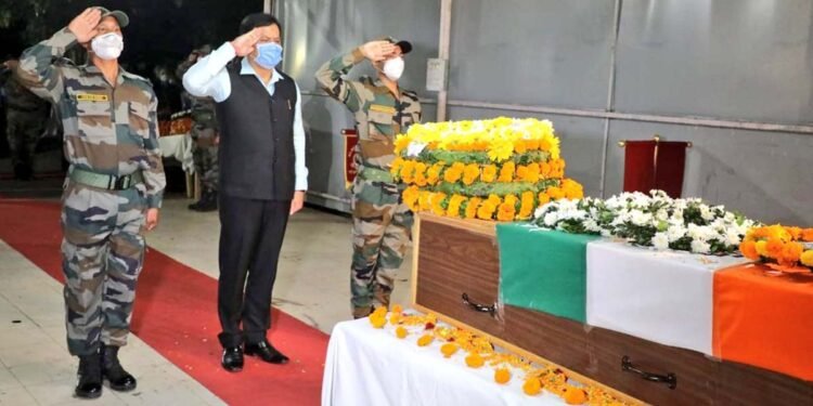 Martyr Army havildar Haradhan Roy’s mortal remains  reaches  Assam