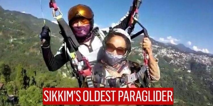 Sikkim : 82-Year-Old Woman Becomes Oldest Paraglider In the state
