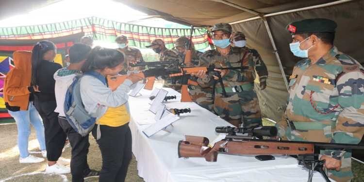 Assam Rifles, Aina Battalion organizes Weapon Display for Students