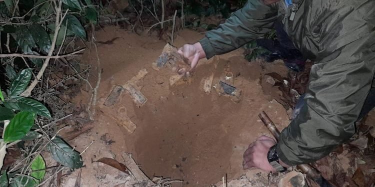 Meghalaya : East Garo Hills Police recover arms  hidden by militants