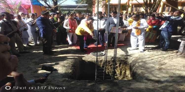 BTR : CEM Pramod Boro lays foundation stone for construction  of  Gurudev Kalicharan ‘s statue