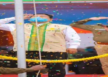 BTR:  CEM Pramod Boro unfurls  the national tricolour  in Kokrajhar