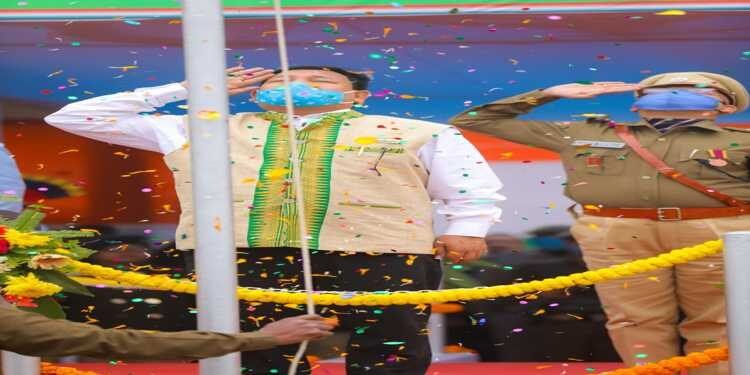 BTR: CEM Pramod Boro unfurls the national tricolour in Kokrajhar