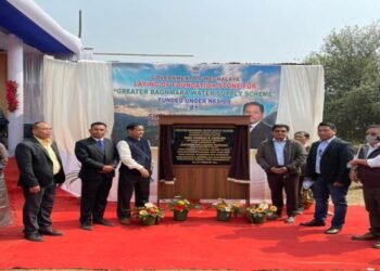 Meghalaya CM  lays foundation for the Greater Baghmara Water Supply  Project
