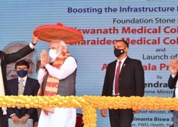 PM launches ‘Asom Mala’ and lays Foundation Stone of two Hospitals in Assam