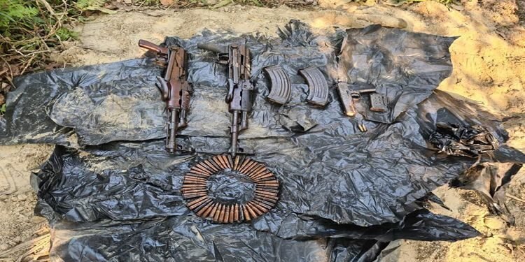 BTC :  Arms & Ammunitation recovered inside Manas National Park