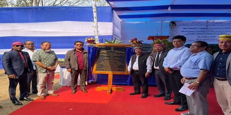 Meghalaya CM lays foundation for the upgradation of the Rongram-Phulbari Hill Road