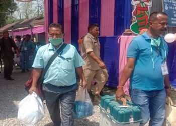 BTR : Polling personnel reach  Kokrajhar  for the  final phase of Assam Polls  on Tuesday
