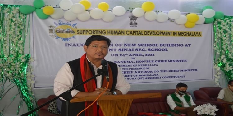 CM Conrad Sangma inaugurates the New Building of Mount Sinai Secondary School at Tura