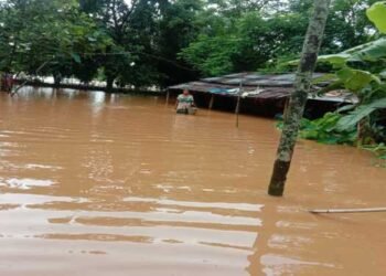 Meghalaya : Flood waters recede in Tikrikilla, still above danger mark