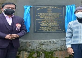 Foundation stone for road project at Smit village  laid