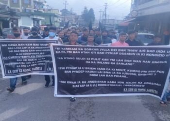 Black flag  peace rally  In Jaintia Hills condems killing of former HNLC leader