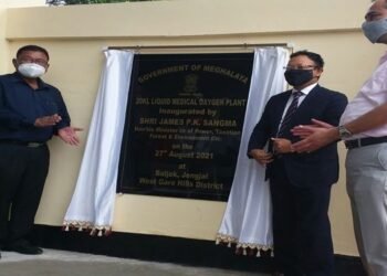 Power minister James Sangma  inaugurates oxygen plant at Baljek
