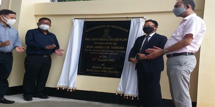 Power minister James Sangma inaugurates oxygen plant at Baljek