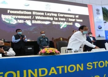 Vice President Naidu lays foundation of road project in Meghalaya
