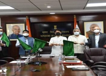 Civil Aviation Minister  virtually flags off first direct flight on Shillong-Dibrugarh route