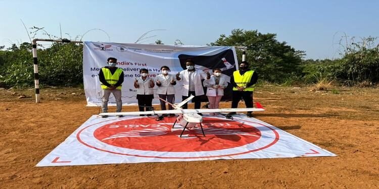 Hybrid e-VTOL Drone delivers life saving medicines in interior Meghalaya
