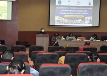 Meghalaya CS felicitates adolescent girls  on completition of Life Skills Training Programme