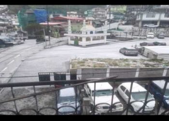 Shillong turns white, receives first snow fall