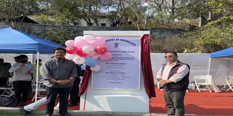 CM Sangma  inaugurates first artificial turf playground in Garo Hills
