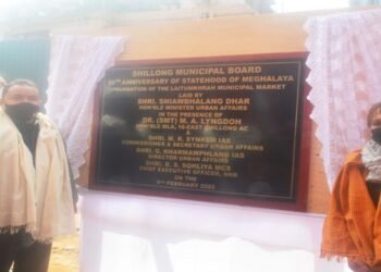 Foundation stone for Laitumkhrah Municipal Market Laid
