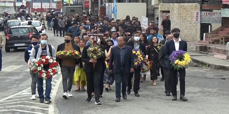 Former Rajya Sabha MP Robert Kharshiing laid to rest