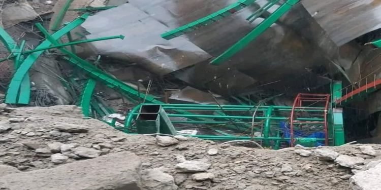 Newly Constructed Dome of Meghalaya Assembly Collapses