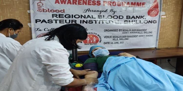 Meghalaya Environment Week : Blood Donation Camp at Pasteur  Institute