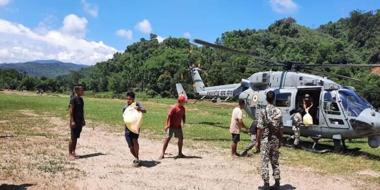 Meghalaya Floods: IAF air drop relief materials in South  Garo villages