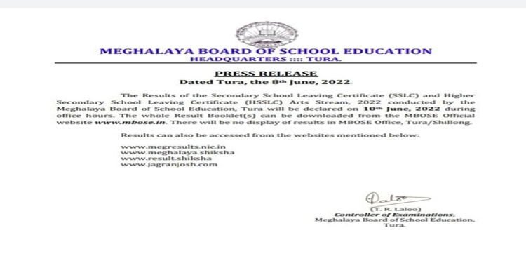 SSLC, HSSLC (Arts)  Results On June 10