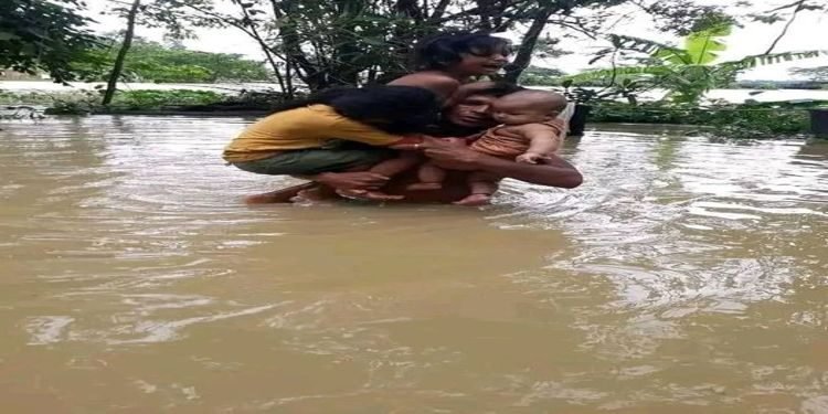 Assam Floods :  Silchar Town  Still Under Water