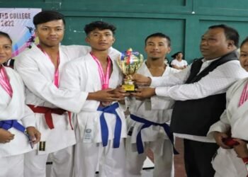 OM Roy, St Anthony’s , Shillong College overall champs at Inter School & Inter College Karate