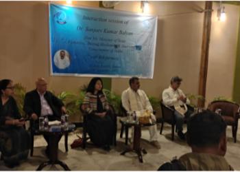 Union Minister of Fisheries  meets Fish Farmers of state