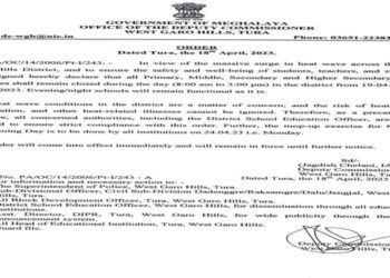 Heat Wave : Schools to remain closed till April 21 in West Garo Hills