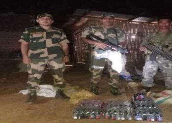 BSF along with police arrest a lady with 179 bottles of Phensedyl