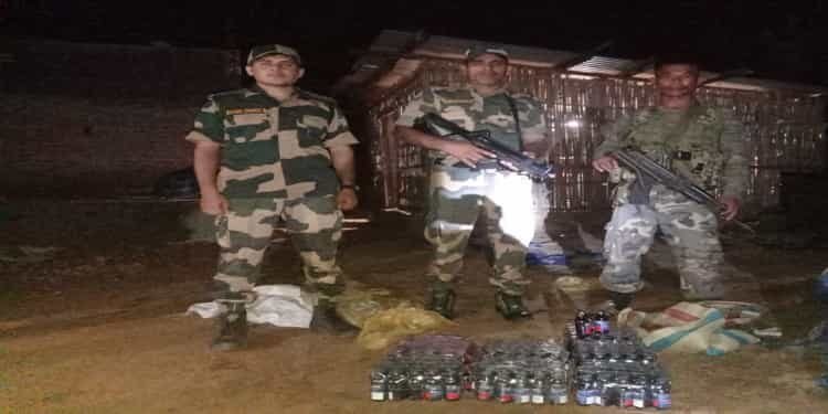BSF along with police arrest a lady with 179 bottles of Phensedyl
