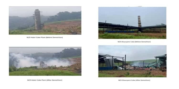 2 illegal coke plants demolished in East Jaintia Hills