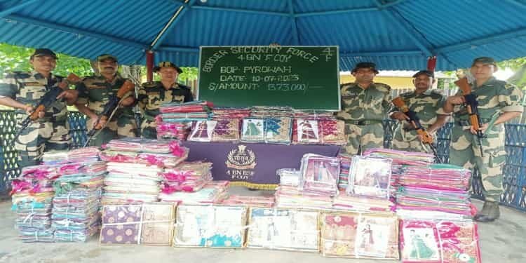 BSF seizes smuggled clothing items worth Rs 13 lakh along Indo -Bangla border