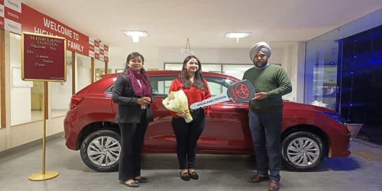 Karina Cruises Home in a Gleaming Toyota Glanza through Season Passes