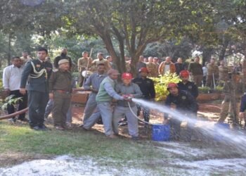 Raj Bhavan organizes mock fire drill ahead of Presidents visit to Shillong