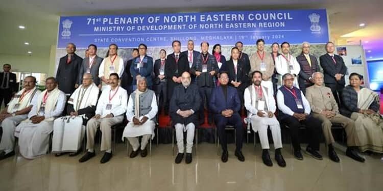 Union Home Minister Amit Shah addresses the 71st Plenary Session of NEC